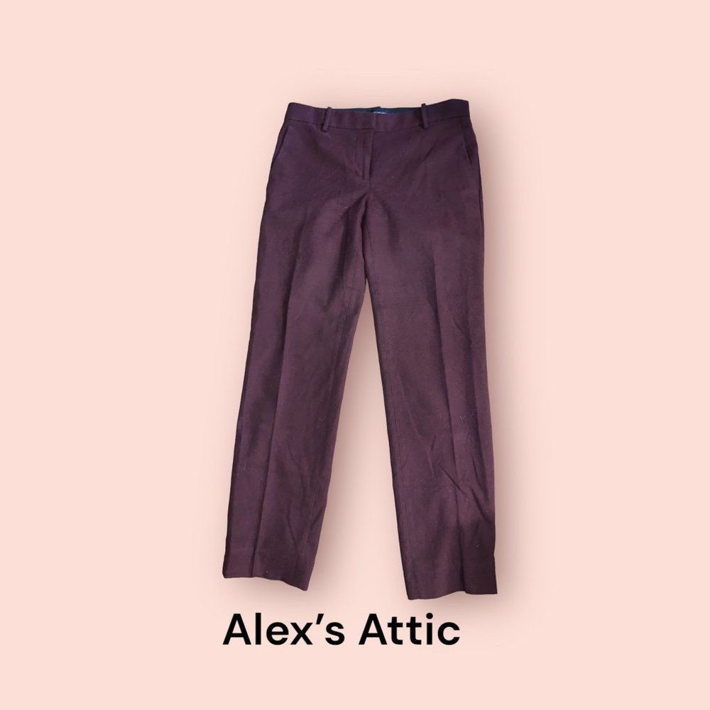 Ann taylor dress pants burgandy size 2 pre-owned